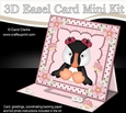 3D Easel Card Mini Kit - Cute Little Puffin