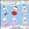 Jock & Jess Westie Dog - CU4CU Digital Clip Art Set