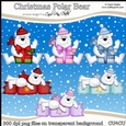 Christmas Polar bears - CU4CU Digital Clip Art Set