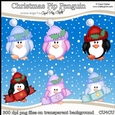 Christmas Pip Penguin - CU4CU Digital Clip Art Set