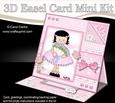 3D Easel Card Mini Kit - Pretty in Pink - Cute Girlz