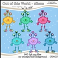 Out of this World - Aliens - CU4CU Digital Clip Art Set