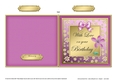 Floral Elegance Birthday - Cut and Fold Card  