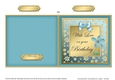 Floral Elegance Birthday - Cut and Fold Card  