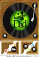 Number 1 Dad Record  - 8 x 8 Scalloped Corner Topper 