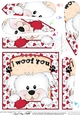 Fan Pyramage Topper - Love, Romance, Valentine- Little Bichon Frise Dog
