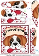 Fan Pyramage Topper - Love, Romance, Valentine- Little St Bernard Dog