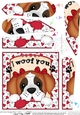 Fan Pyramage Topper - Love, Romance, Valentine- Little St Bernard Dog