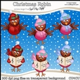 Christmas Robin - CU4CU Digital Clip Art Set