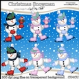 Christmas Snowman - CU4CU Digital Clip Art Set