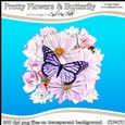 Pretty Flowers & Butterfly - CU4CU Digital Clip Art Set