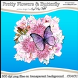 Pretty Flowers & Butterfly - CU4CU Digital Clip Art Set
