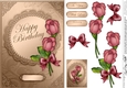 Happy Birthday - A5 Quick Card with 3d Decoupage
