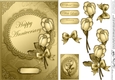 Happy Anniversary - A5 Quick Card with 3d Decoupage