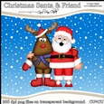 Christmas Santa & Rudolph - CU4CU Digital Clip Art Set