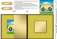 Funky Graffiti Car - No-Hole Fold Back Card