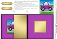 Funky Graffiti Car - No-Hole Fold Back Card