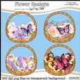 Flower Baskets- CU4CU Digital Clip Art Set