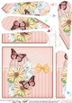 Pretty Flowers & Butterfly Birdcage Fan Pyramage Topper