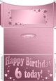 6th Birthday Metallic Age Money or Gift Wallet Card