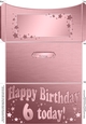 6th Birthday Metallic Age Money or Gift Wallet Card