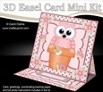 3D Easel Card Mini Kit - Flowerpot Friends - Cute Little Hoot Owl