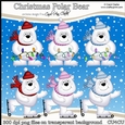 Christmas Polar bears - CU4CU Digital Clip Art Set