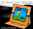 3D Easel Card Mini Kit - Cute Boyz - Rock Star Jaz