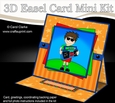 3D Easel Card Mini Kit - Cute Boyz - Rock Star Jaz