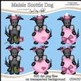 Maisie Scottie Dog - CU4CU Digital Clip Art Set