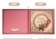 Roses and Metallic lace - Cut and Fold Card