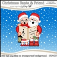 Christmas Santa & Mrs Claus - CU4CU Digital Clip Art Set