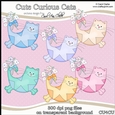 Curious Cats - CU4CU Digital Clip Art Set