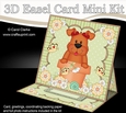 3D Easel Card Mini Kit - Flowerpot Friends - Little Dog Rusty