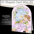 3D Shaped Card Kit - Country Cottage Girlz Liz