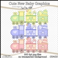 Cute New Baby - CU4CU Digital Clip Art Set