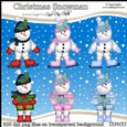 Christmas Snowman - CU4CU Digital Clip Art Set