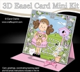 3D Easel Card Mini Kit - Cute Garden Girlz - Zoe