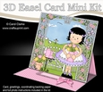 3D Easel Card Mini Kit - Cute Garden Girlz - Suzi