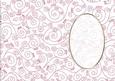 A5 Pretty Rose Swirls Card Front or Insert