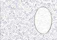 A5 Pretty Rose Swirls Card Front or Insert
