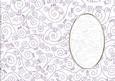 A5 Pretty Rose Swirls Card Front or Insert