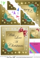 Elegant Christmas Greetings Scallop Corner side stacker Topper