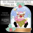 3D Shaped Christmas Snow Globe Card Kit - Rudolph has a Christmas Tree
