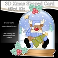 3D Shaped Christmas Snow Globe Card Kit - Rudolph has a Christmas Tree