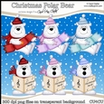 Christmas Polar bears - CU4CU Digital Clip Art Set