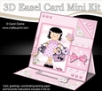 3D Easel Card Mini Kit - Pretty in Pink - Cute Girlz