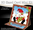 3D Easel Card Mini Kit - Christmas Snowball Sam has a Letter for Santa