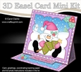3D Easel Card Mini Kit - Christmas Snowball Sam has a Letter for Santa