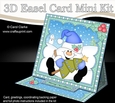 3D Easel Card Mini Kit - Christmas Snowball Sam has a Letter for Santa